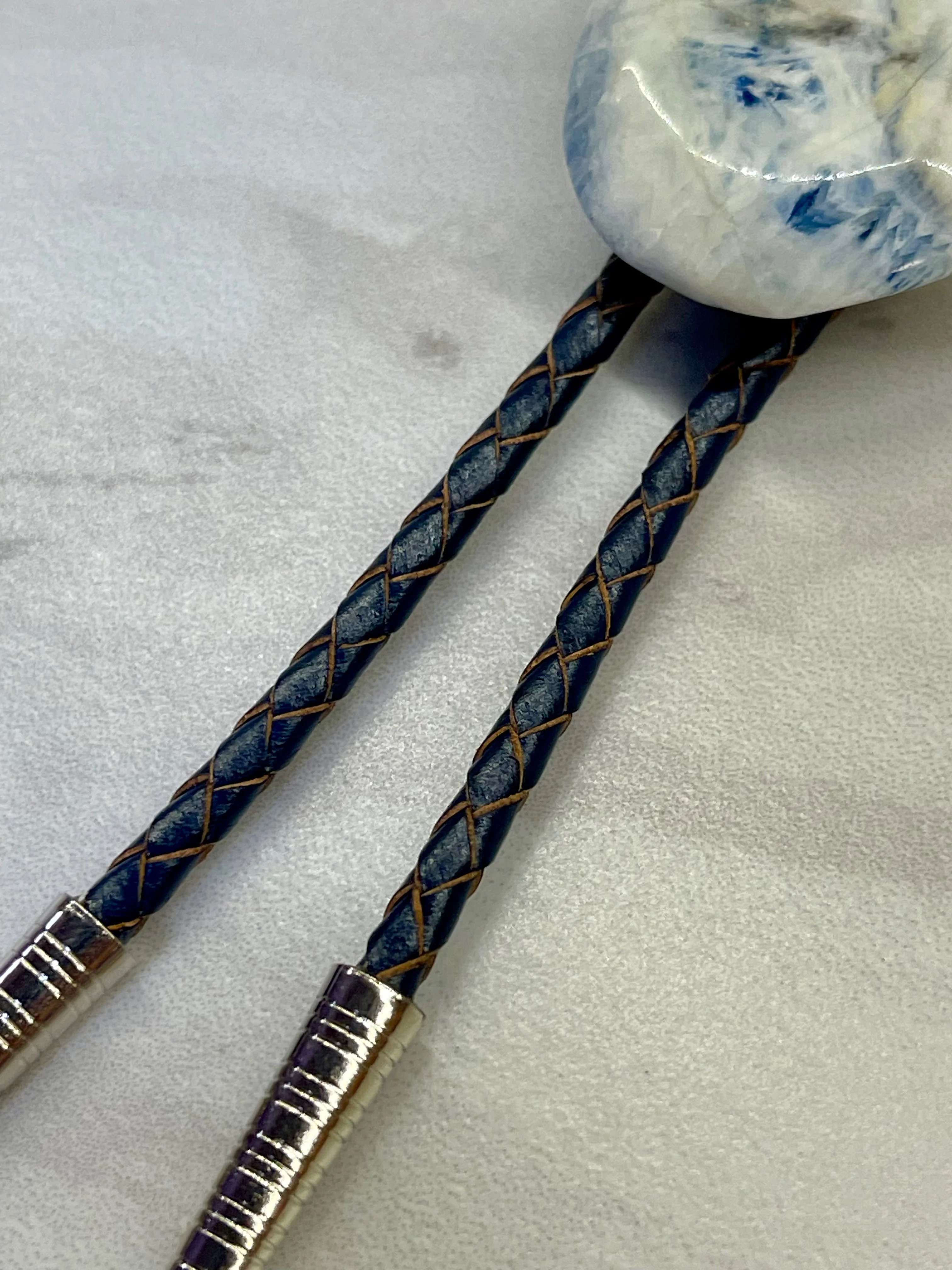 Arctic Tides – Blue Scheelite Bolo Tie - Image 3