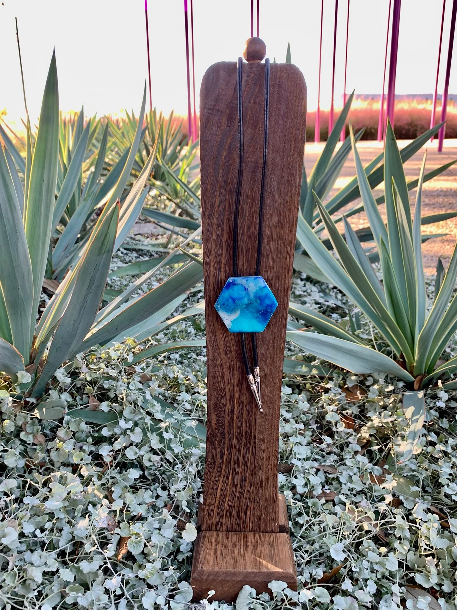 Blue Chroma Bolo Tie 01 - Image 4