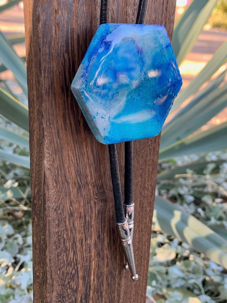 Blue Chroma Bolo Tie 01 - Image 5