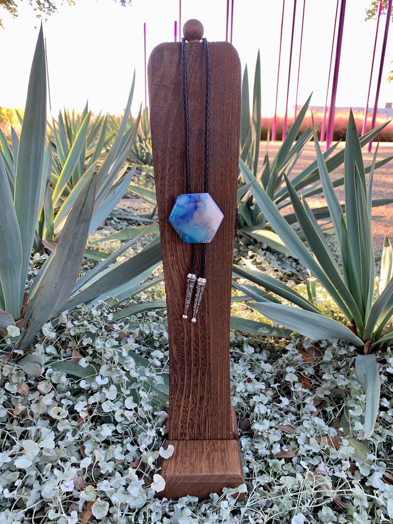 Blue Chroma Bolo Tie 02 - Image 4