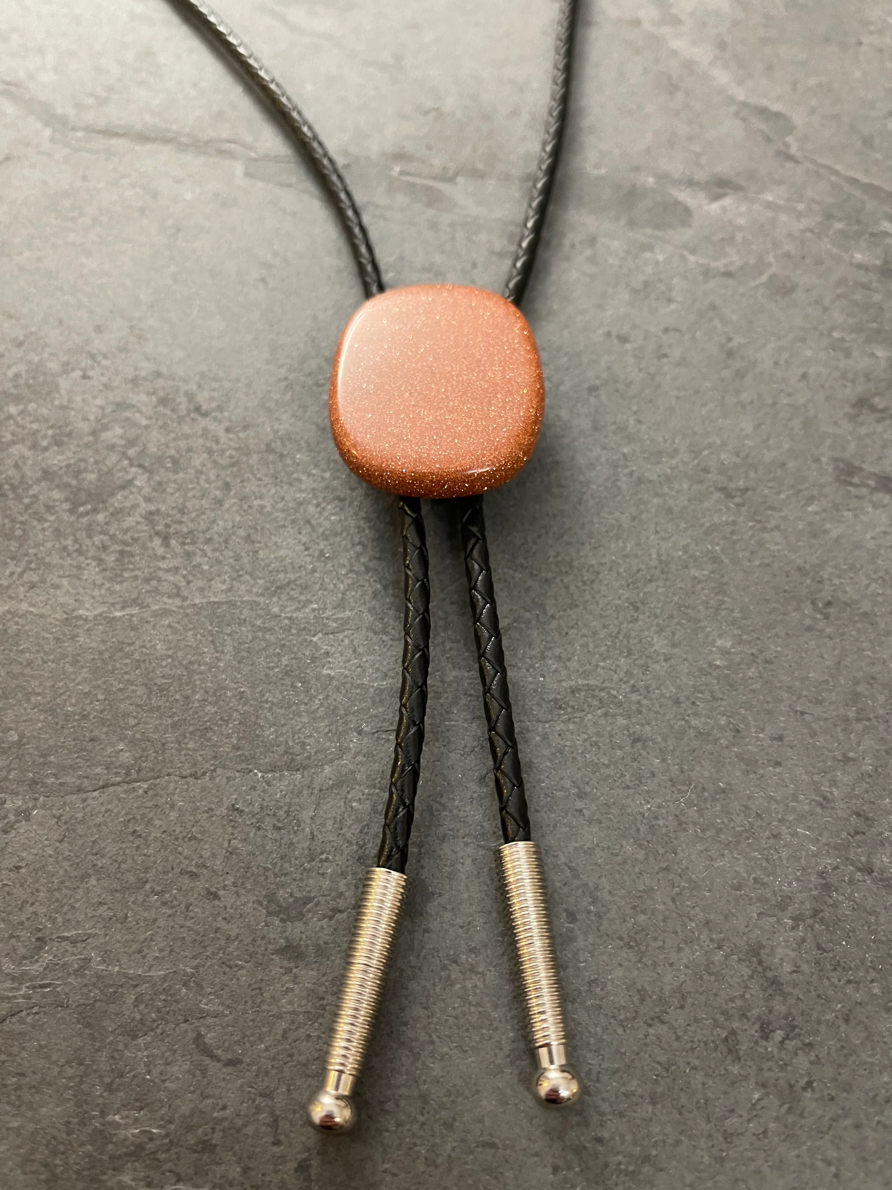 Glimmer – Goldstone Bolo Tie - Image 3