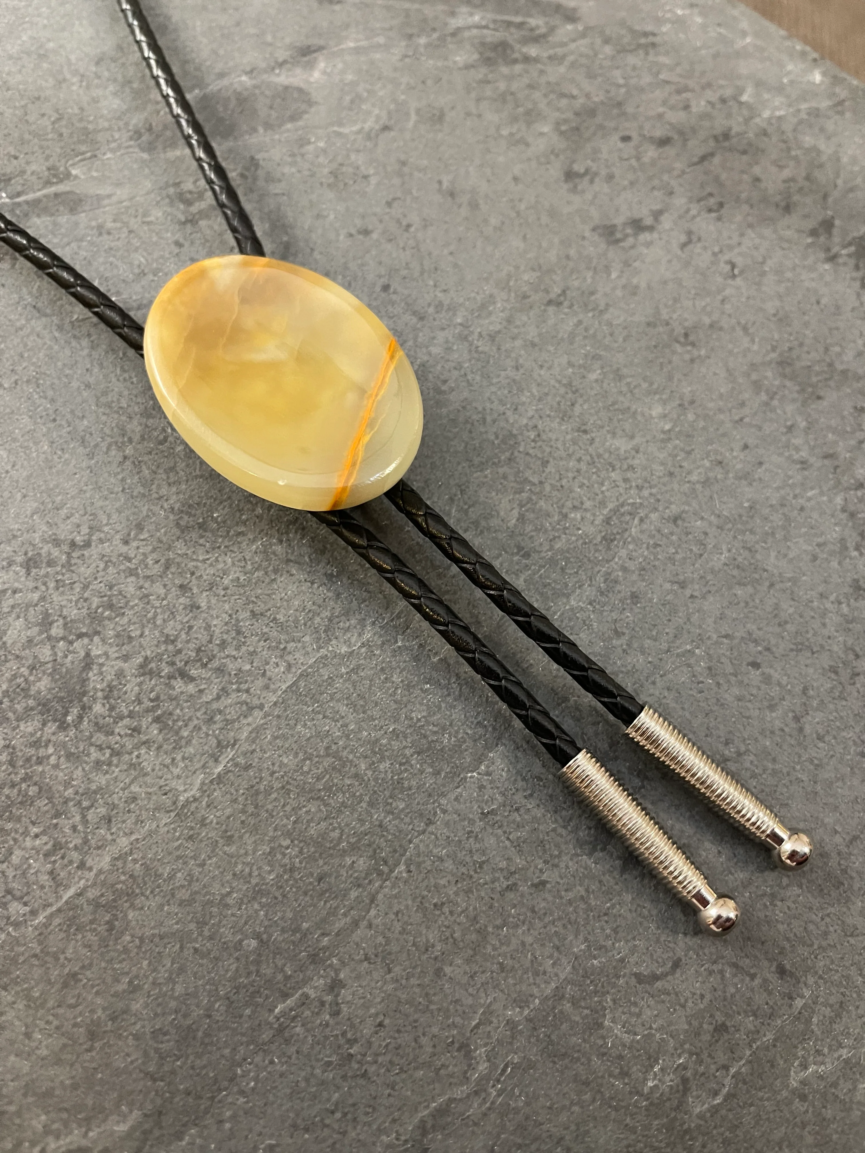 Layer Cake – Yellow Onyx Bolo Tie - Image 3