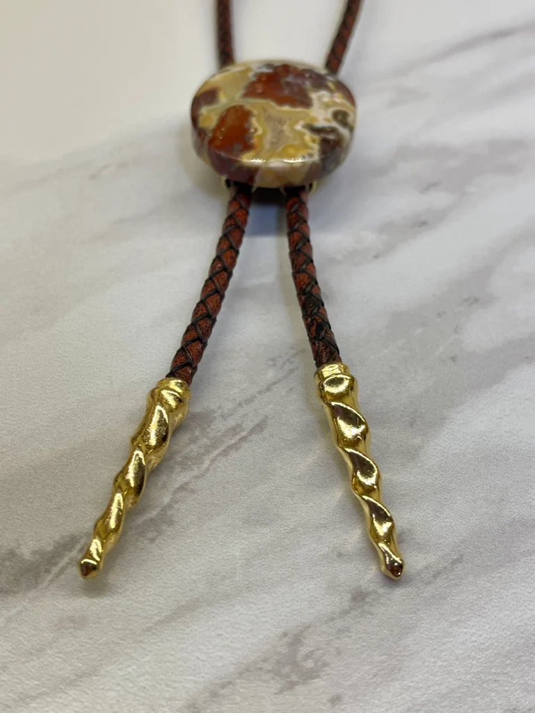 Desert Mesa – Red Lace Jasper Bolo Tie - Image 4