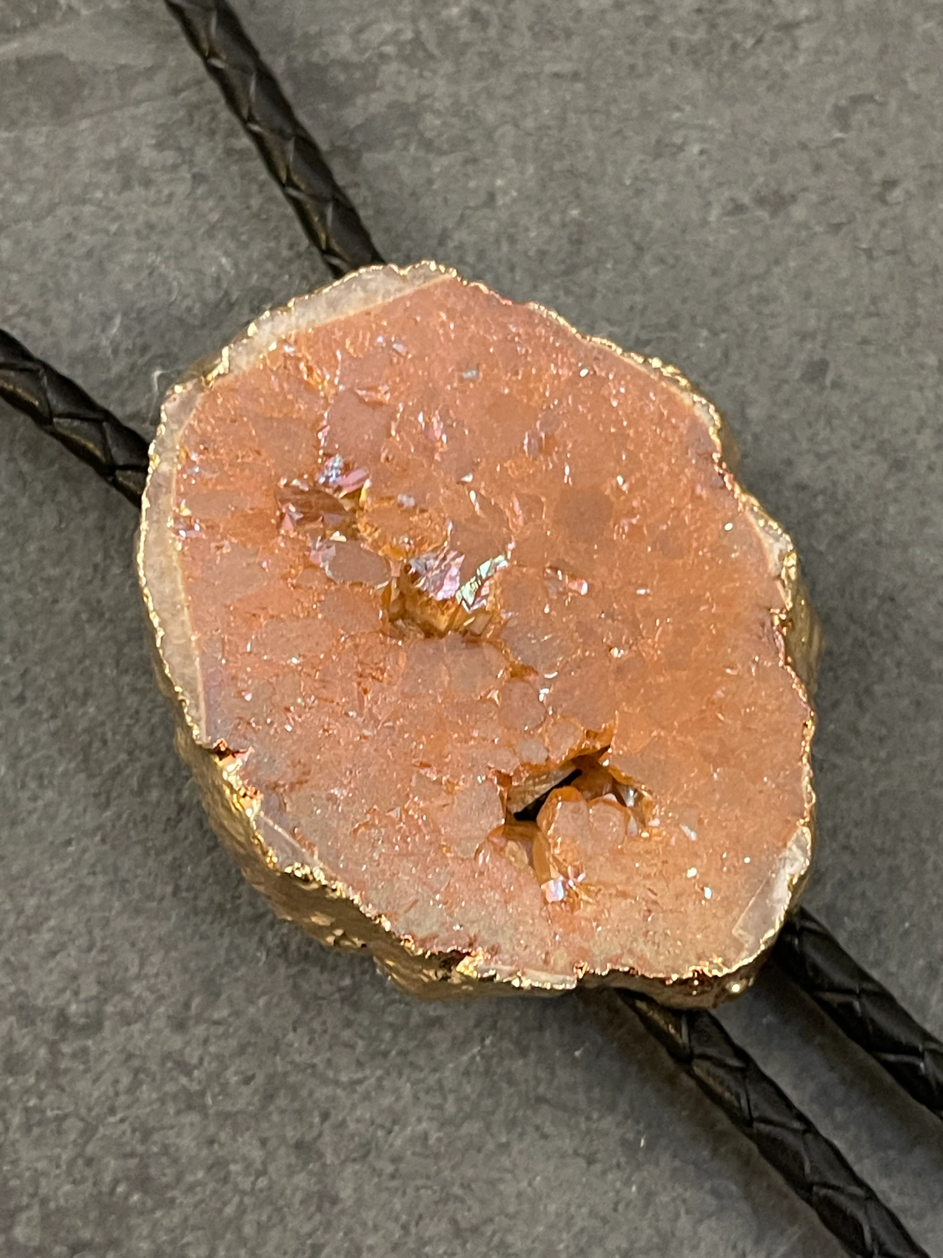 Rough Dyed Filigree Stone – Bolo Tie - Image 3