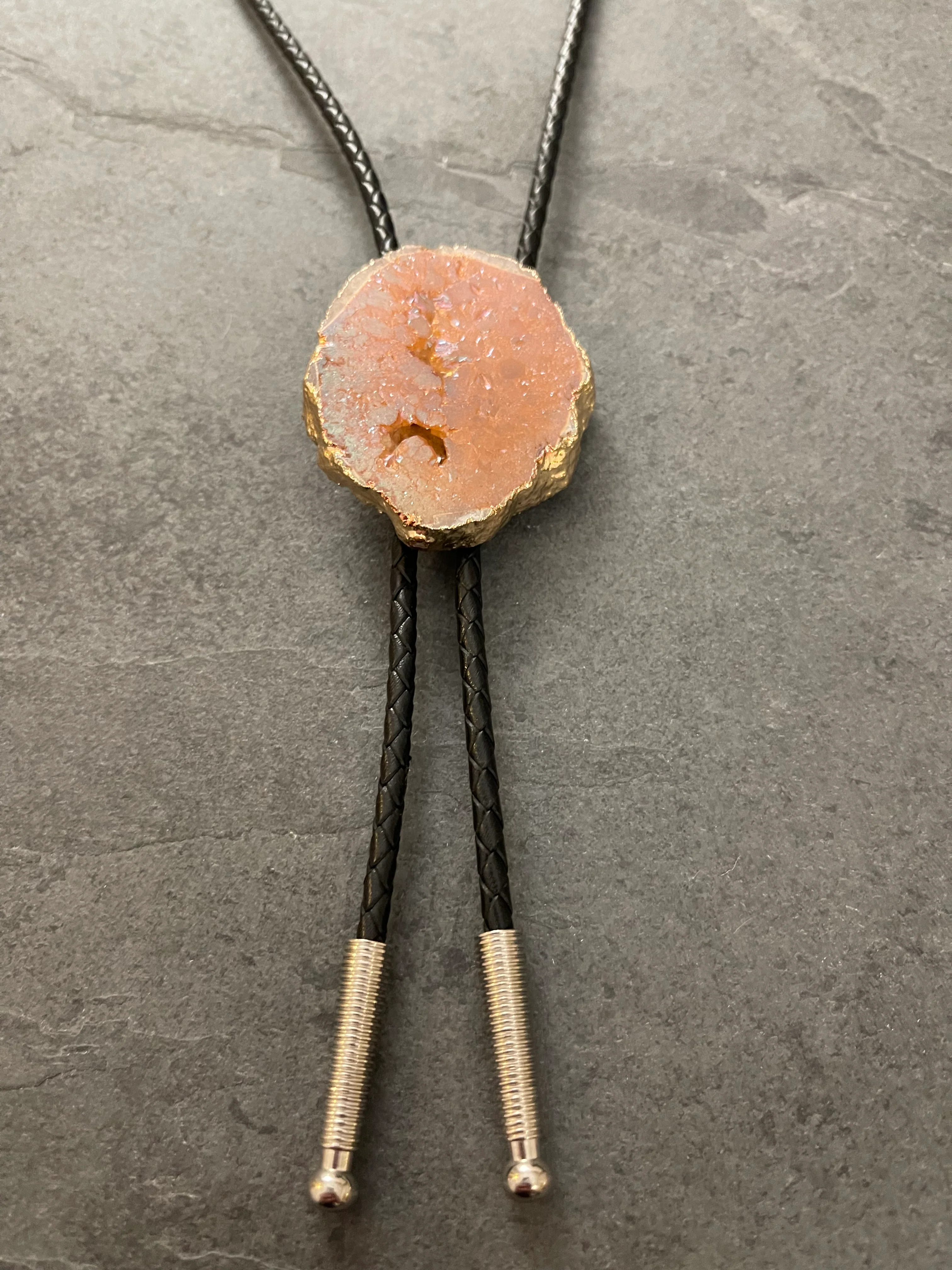 Rough Dyed Filigree Stone – Bolo Tie - Image 4