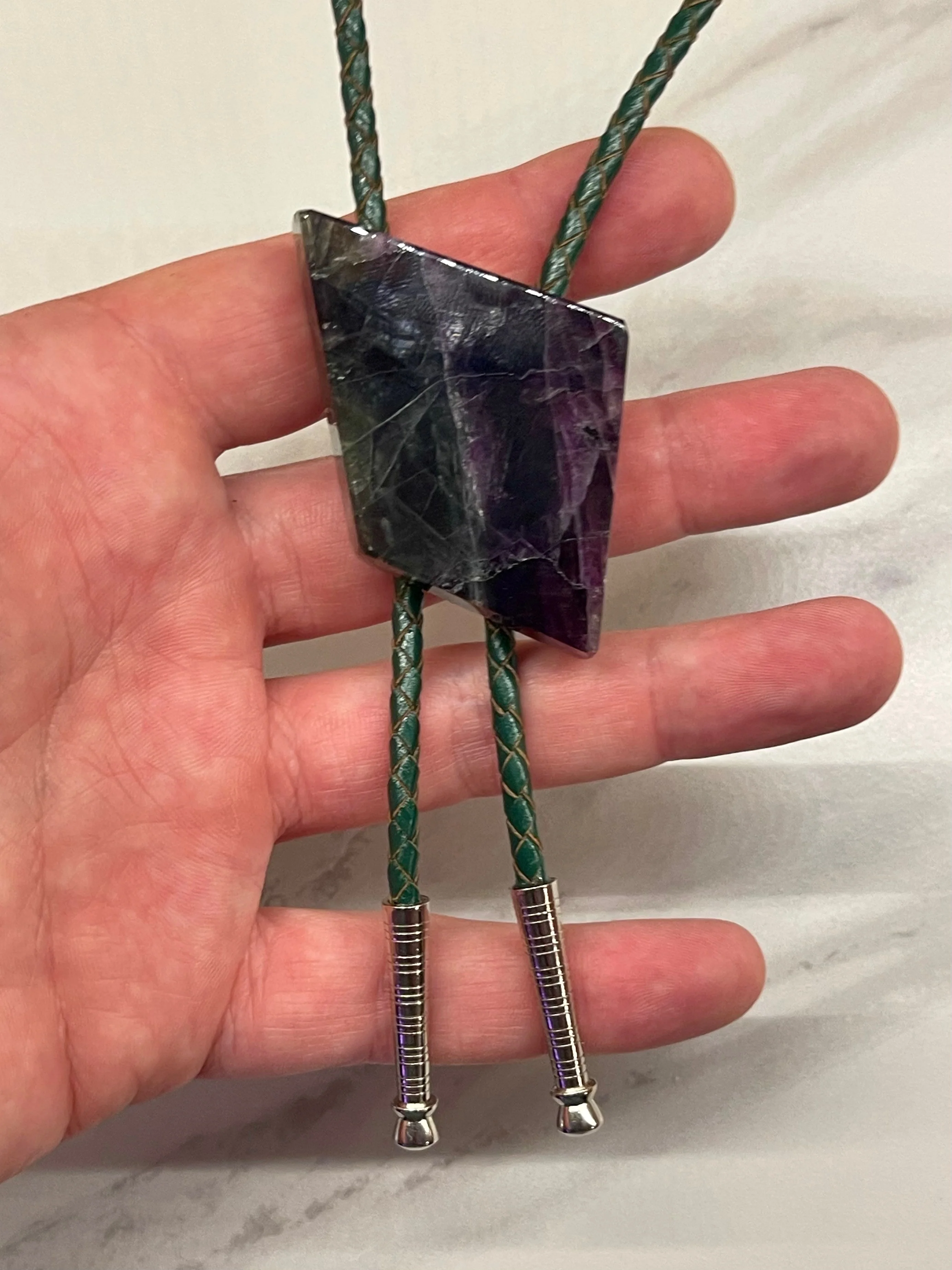 Twilight Shard – Fluorite Bolo Tie - Image 3