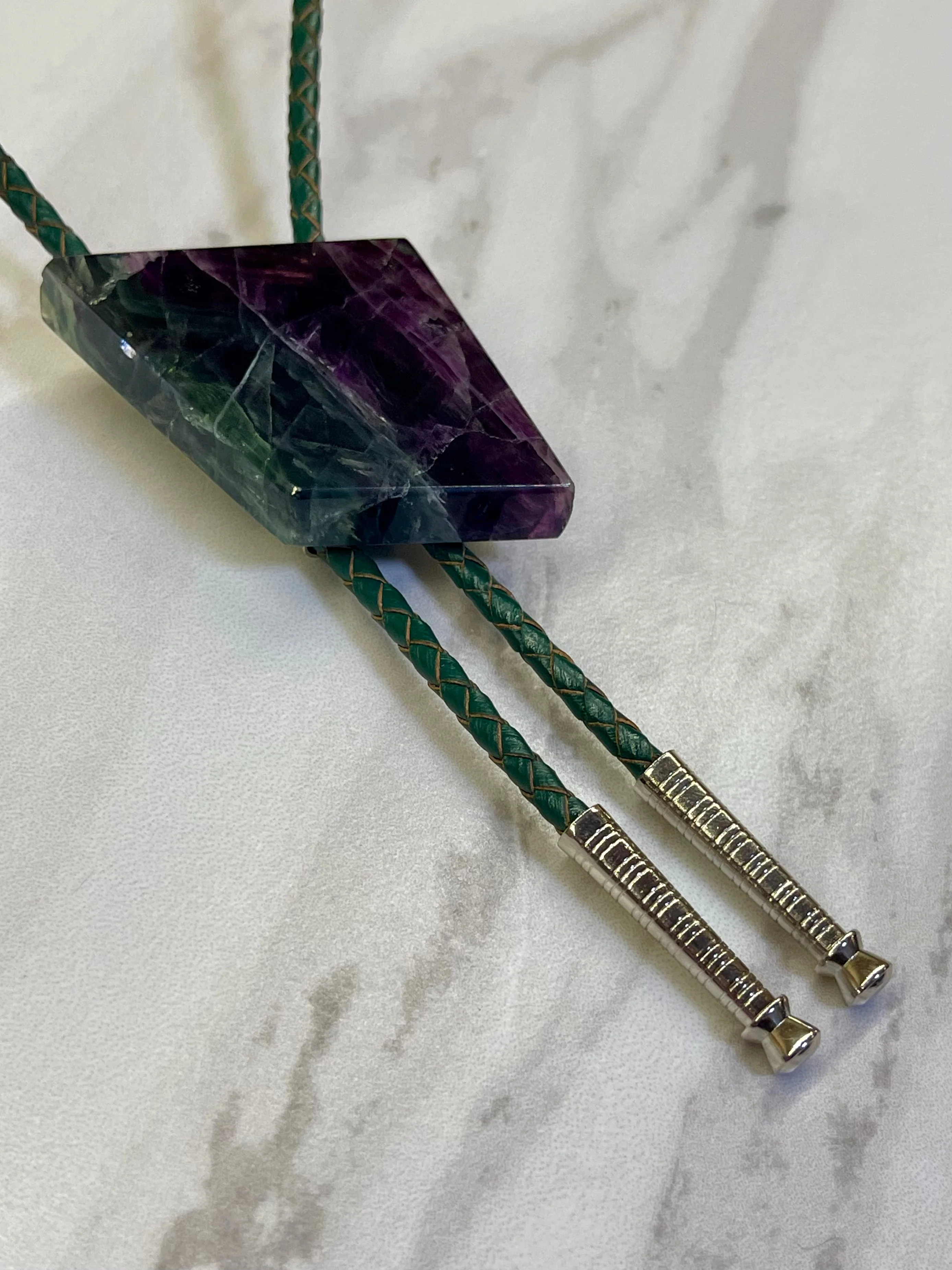 Twilight Shard – Fluorite Bolo Tie - Image 5