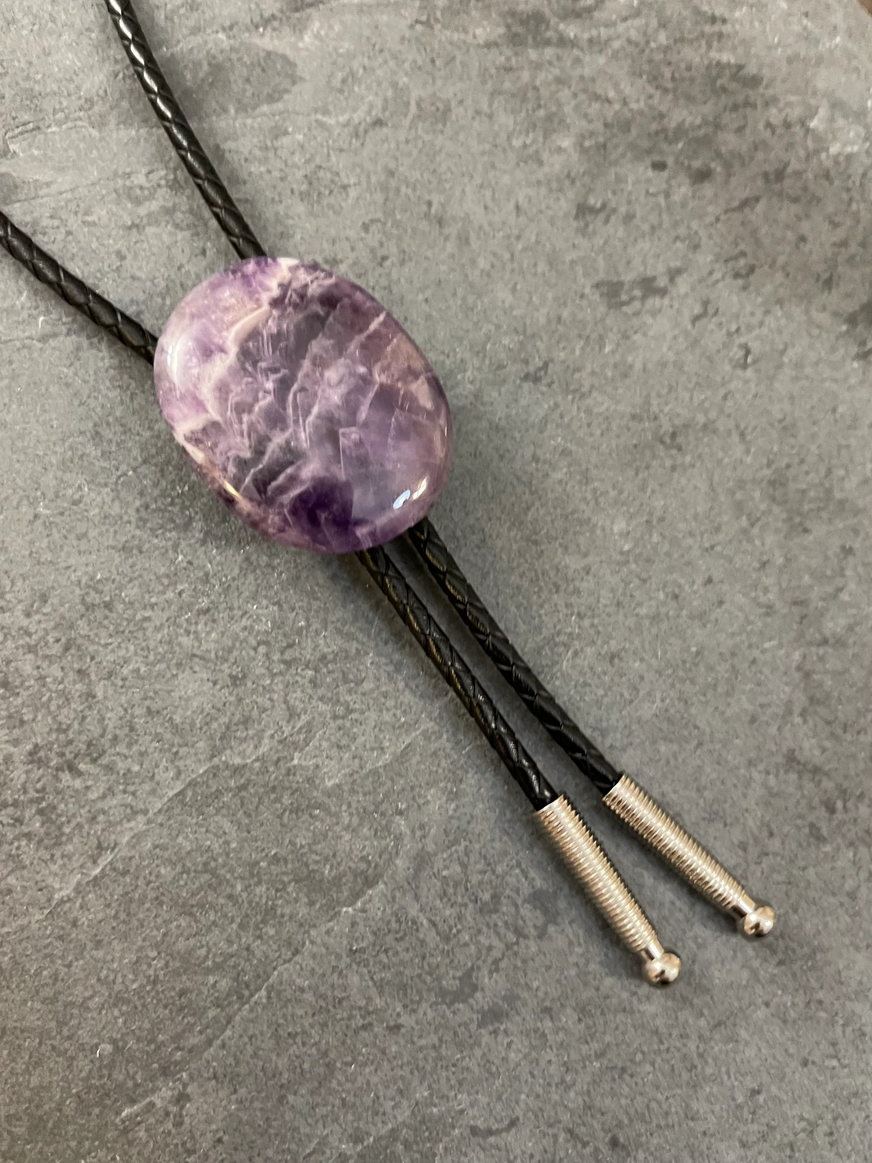 Zig & Zag – Chevron Amethyst Bolo Tie - Image 3
